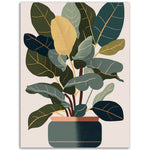 Load image into Gallery viewer, Trendy Rubber Plant Wall Art Print
