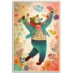 Load image into Gallery viewer, Joyful Bear Dance Wall Art Print