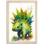 Load image into Gallery viewer, Steggy Dinosaur Nursery Illustration Wall Art Print