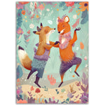 Load image into Gallery viewer, Foxes Floral Fiesta Wall Art Print
