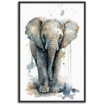 Load image into Gallery viewer, Baby Elephant Painting Wall Art Print