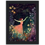 Load image into Gallery viewer, Midnight Garden Dance Purple Tones Wall Art Print