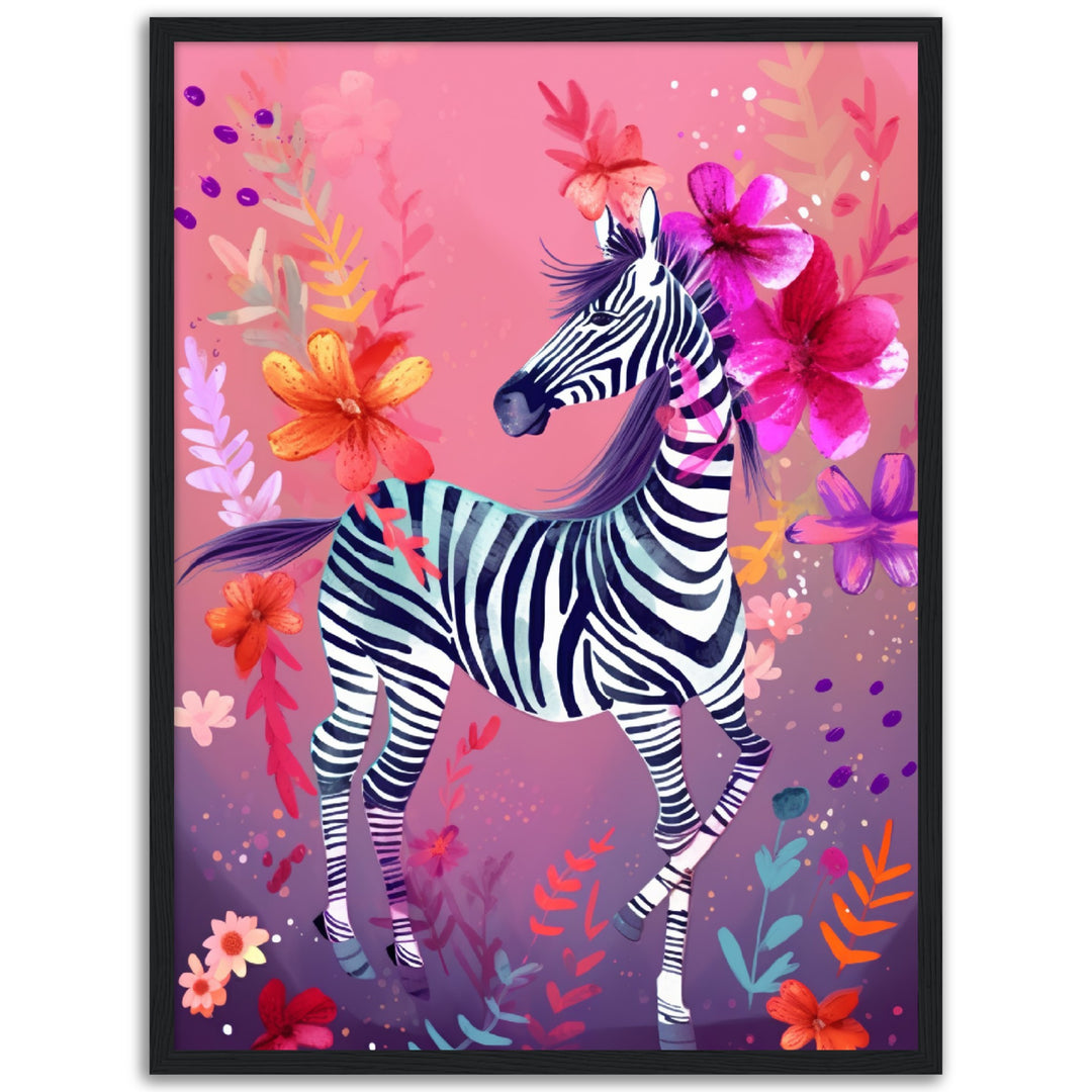 Zebra Fiesta Wall Art Print