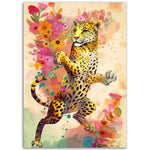 Load image into Gallery viewer, Leopard Floral Fiesta Wall Art Print