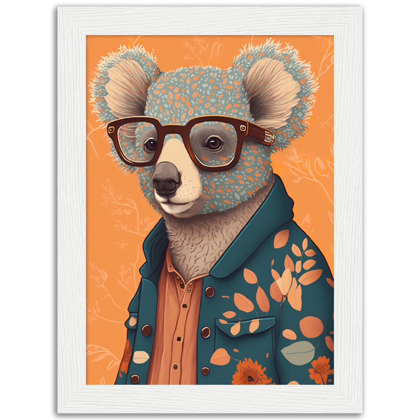 Trendy Koala Illustration Wall Art Print