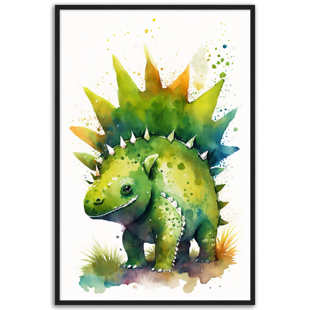 Steggy Dinosaur Nursery Illustration Wall Art Print