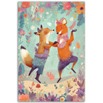 Load image into Gallery viewer, Foxes Floral Fiesta Wall Art Print