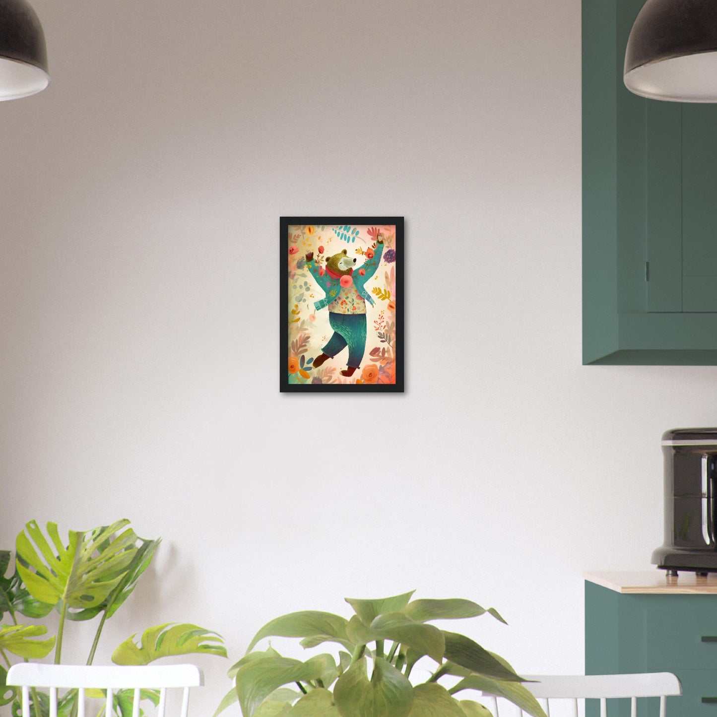 Joyful Bear Dance Wall Art Print