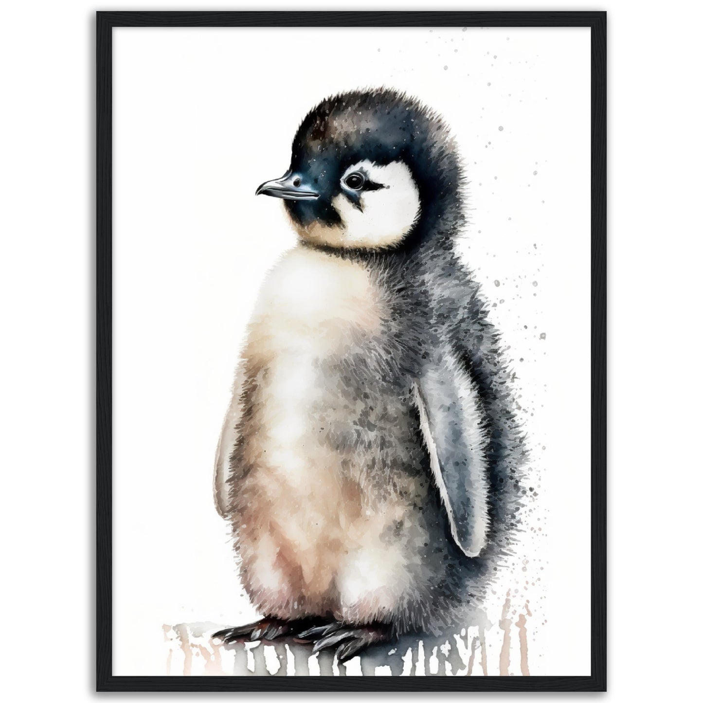 Penguin Fluffy Pal Nursery Wall Art Print