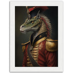 Load image into Gallery viewer, Fire-Breathing Dragon Military Portraiture Wall Art Print