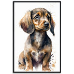 Load image into Gallery viewer, Dashing Dachshund Dog Wall Art Print