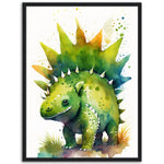 Load image into Gallery viewer, Steggy Dinosaur Nursery Illustration Wall Art Print