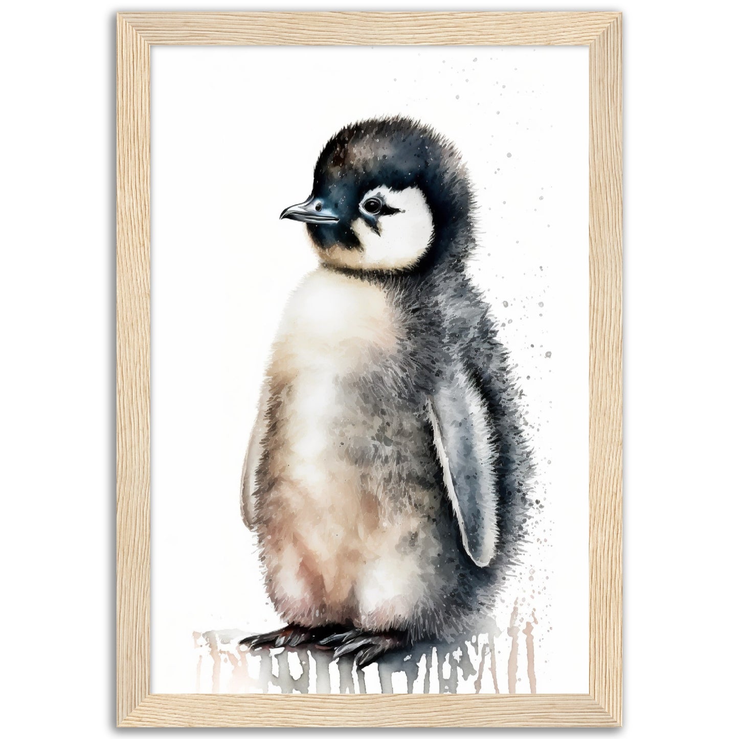 Penguin Fluffy Pal Nursery Wall Art Print