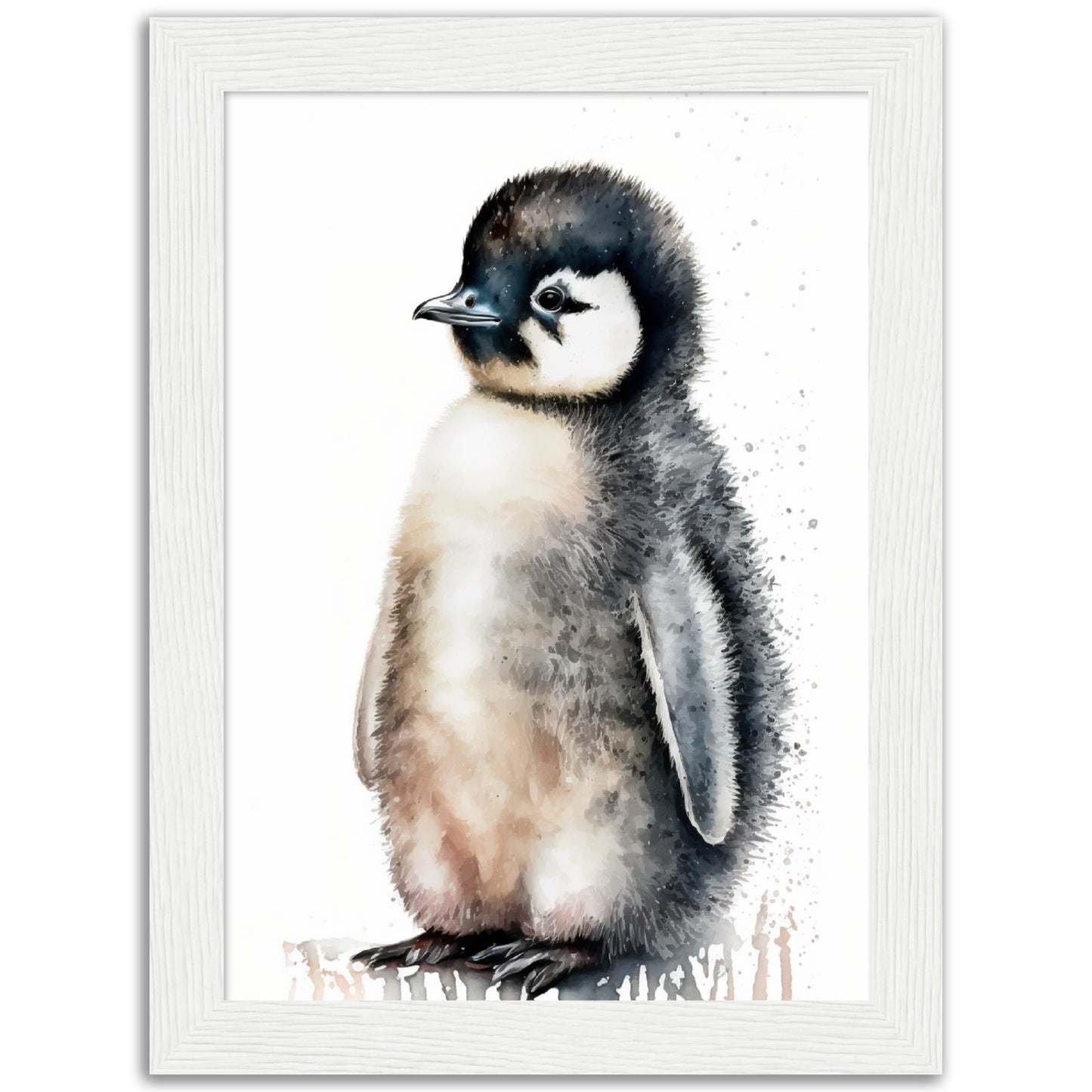 Penguin Fluffy Pal Nursery Wall Art Print