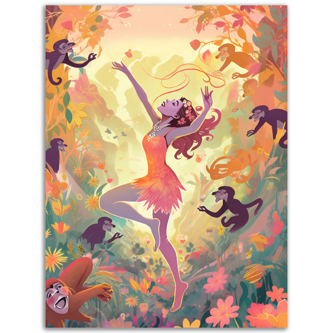 Wildflower Dance - Monkey Edition Wall Art Print